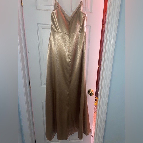 Birdy Grey - Catherine Shiny Satin Dress (Gold) bridesmaid - Picture 5 of 5
